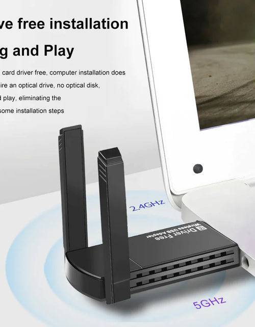 Load image into Gallery viewer, USB 3.0 Wireless WIFI Adapter 1300Mbps Long Range Dongle Dual Band 5Ghz Network
