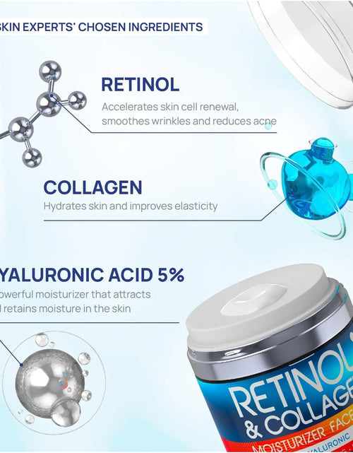 Load image into Gallery viewer, Retinol Cream for Face   Collagen and Retinol Moisturizer with Hyaluronic Acid
