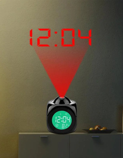 Load image into Gallery viewer, LED Projection Alarm Clock Digital LCD Display Voice Talking Weather Snooze USB
