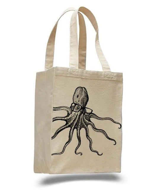 Load image into Gallery viewer, Octopus Natural Tote Bag
