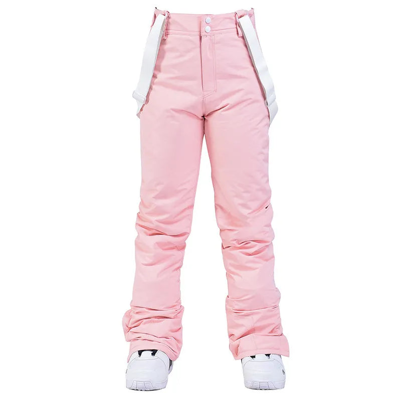 Windproof Waterproof Ski Pants with Detachable Elastic Waist