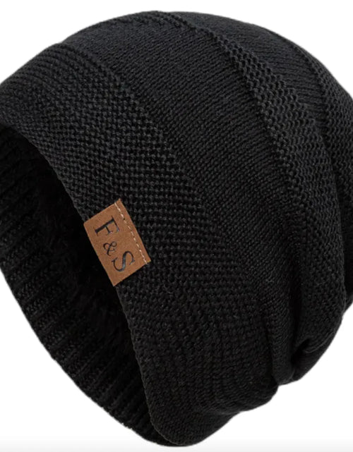 Load image into Gallery viewer, Fleece-Lined Wool Knit Winter Hat
