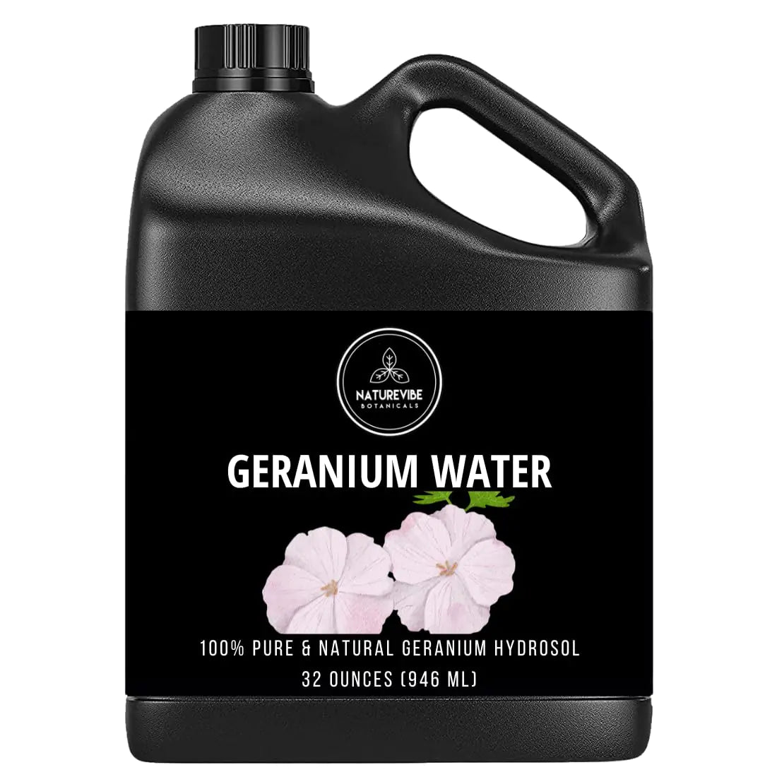 Naturevibe Botanicals Geranium Water 32 Ounces | 100% Pure and Natural | Great for Skin Care and Hair Care 32 Fl Oz (Pack of 1)