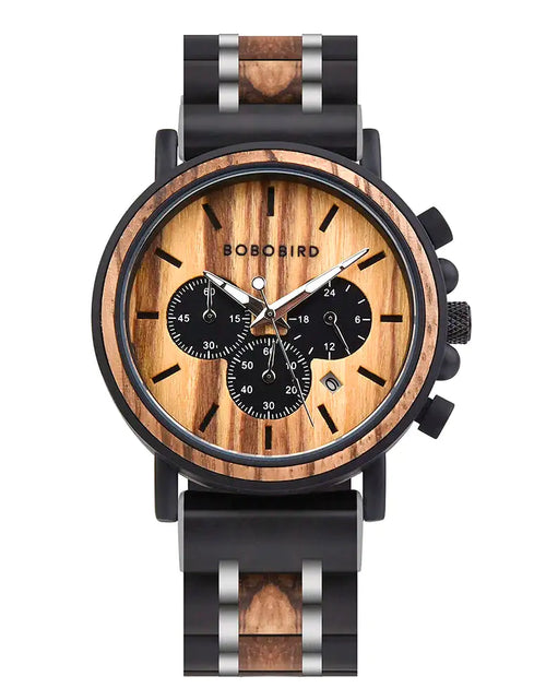 Load image into Gallery viewer, BOBO BIRD Wooden Men&#39;s Watch
