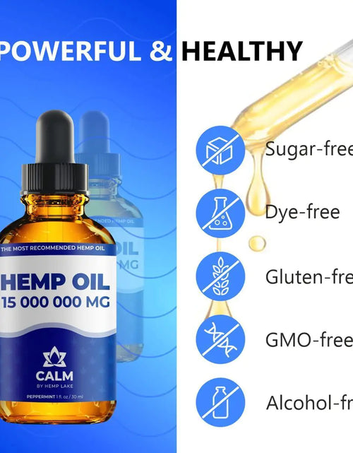 Load image into Gallery viewer, Оrganic Hеmp Oil 15 000 000 mg Natural Drops Rich in Vitamins B C E &amp; Omega 3 6
