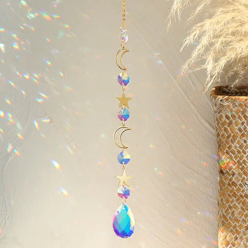 Load image into Gallery viewer, Suncatcher Crystal Sun and Moon Crystals Prism
