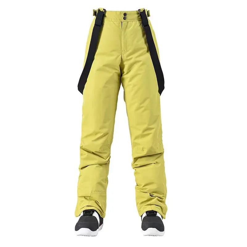 Windproof Waterproof Ski Pants with Detachable Elastic Waist