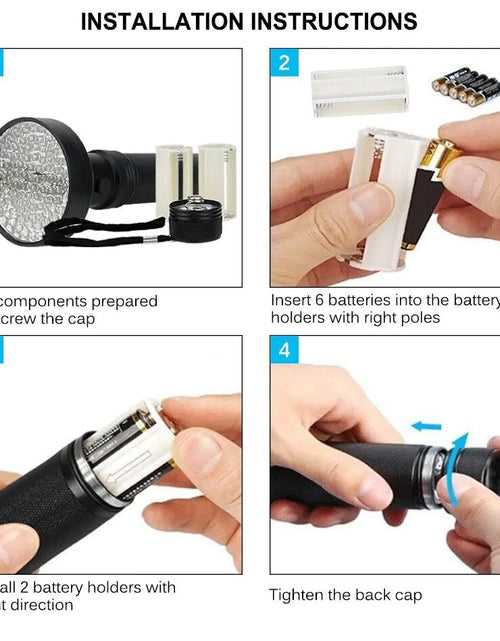 Load image into Gallery viewer, UV Ultraviolet Light 100 LED Flashlight BlackLight 395nM Inspection Lamp Torch
