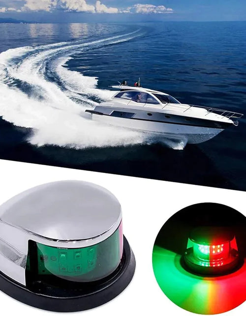 Load image into Gallery viewer, Waterproof Boat Navigation Light LED Bow Marine Front Pontoon Lamp Red Green 12V
