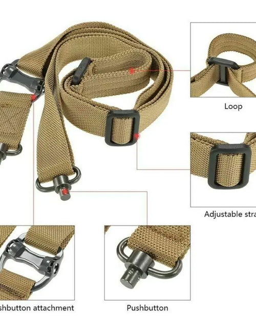 Load image into Gallery viewer, Retro Tactical Adjust Quick Detach QD 1 2 Point Multi Mission 1.2&quot; Rifle Sling
