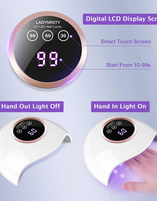 Load image into Gallery viewer, 72W UV LED Nail Lamp Light Dryer for Nails Gel Polish with 18 Beads 3 Timer Setting &amp; LCD Touch Display Screen, Auto Sensor, Professional Nails, White………
