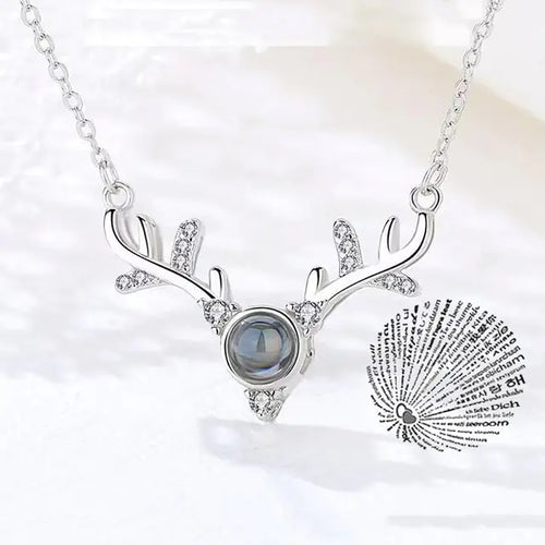 Load image into Gallery viewer, Projection Necklace 100 Languages I Love You Pendant Jewelry
