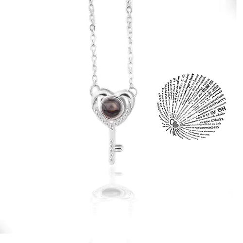 Load image into Gallery viewer, Projection Necklace 100 Languages I Love You Pendant Jewelry
