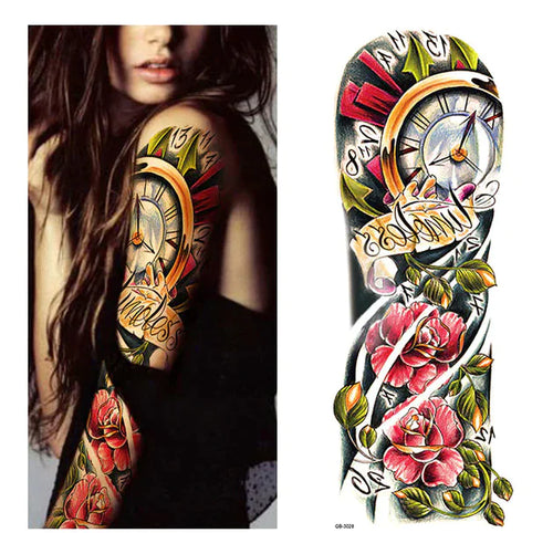 Load image into Gallery viewer, 5Pcs Large Temporary Body Art Arm Tattoo Sticker Sleeve Man Women Waterproof USA
