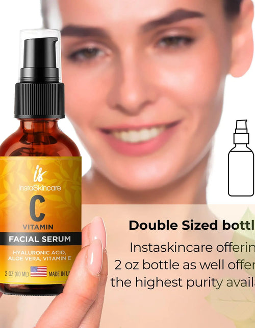 Load image into Gallery viewer, Vitamin C Serum for Face with Hyaluronic Acid Vitamin E Anti Aging Big Size 2 Oz
