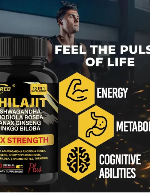 Load image into Gallery viewer, Shilajit Ashwagandha Extra Strength Capsules
