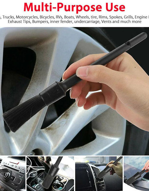 Load image into Gallery viewer, 5PC Car Detailing Brush Kit Boar Hair Vehicle Auto Interior For Wheel Clean Sets
