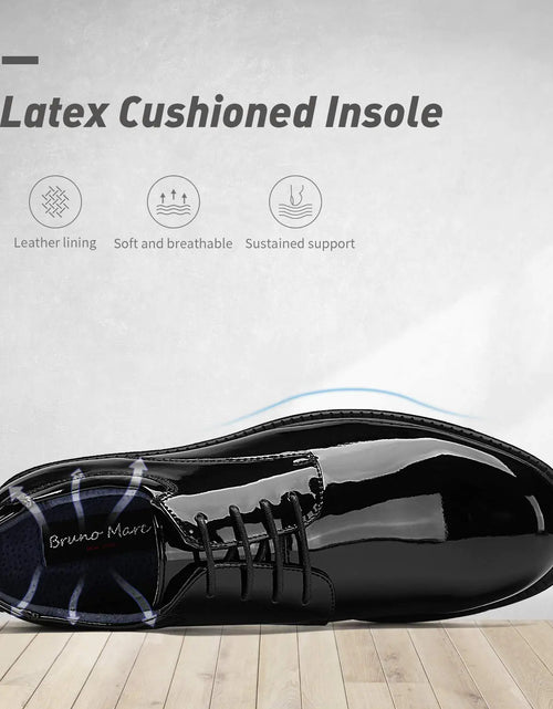 Load image into Gallery viewer, Bruno Marc Men&#39;s Dress Oxford Shoes Classic Lace Up Formal Shoes 8.5 Black Pat
