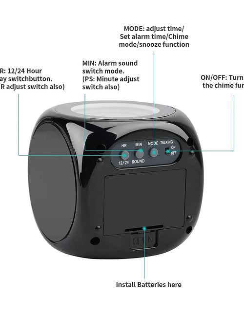 Load image into Gallery viewer, LED Projection Alarm Clock Digital LCD Display Voice Talking Weather Snooze USB
