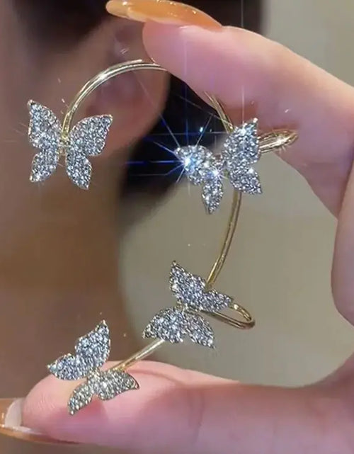 Load image into Gallery viewer, Light Luxury Butterfly Ear Hanging Super Immortal
