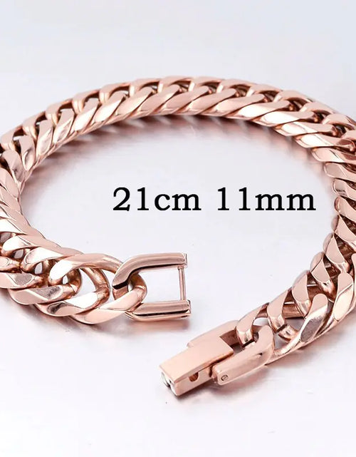 Load image into Gallery viewer, Stainless Steel Curb Dome Link Wristband Jewelry
