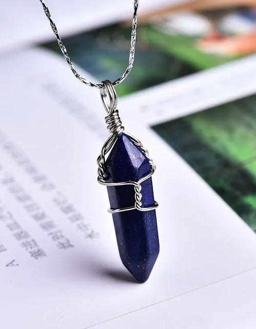 Load image into Gallery viewer, Natural Amethyst Crystal Point Pendant: DIY Jewelry Gift
