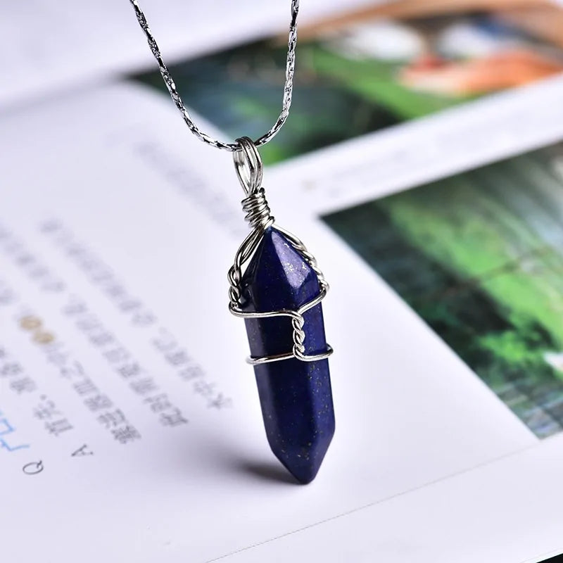 Natural Amethyst Crystal Point Pendant: DIY Jewelry Gift