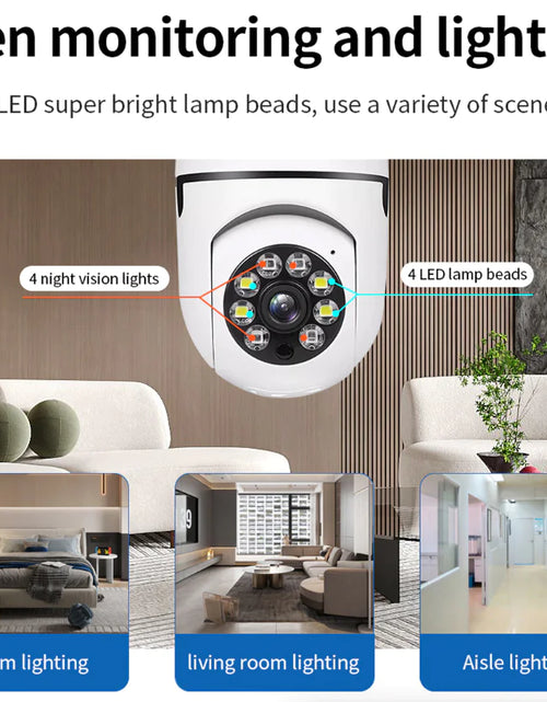 Load image into Gallery viewer, 360° 1080P IP E27 Light Bulb Camera Wi-Fi IR Night Smart Home Wireless Security
