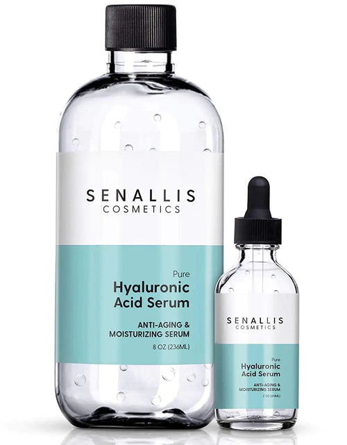 Load image into Gallery viewer, Hyaluronic Acid Serum 8 fl oz And 2 fl oz, Made From Pure Hyaluronic Acid, Anti Aging/Wrinkle, Ultra-Hydrating Moisturizer That Reduces Dry Skin Manufactured In USA 10 Fl Oz (Pack of 1)
