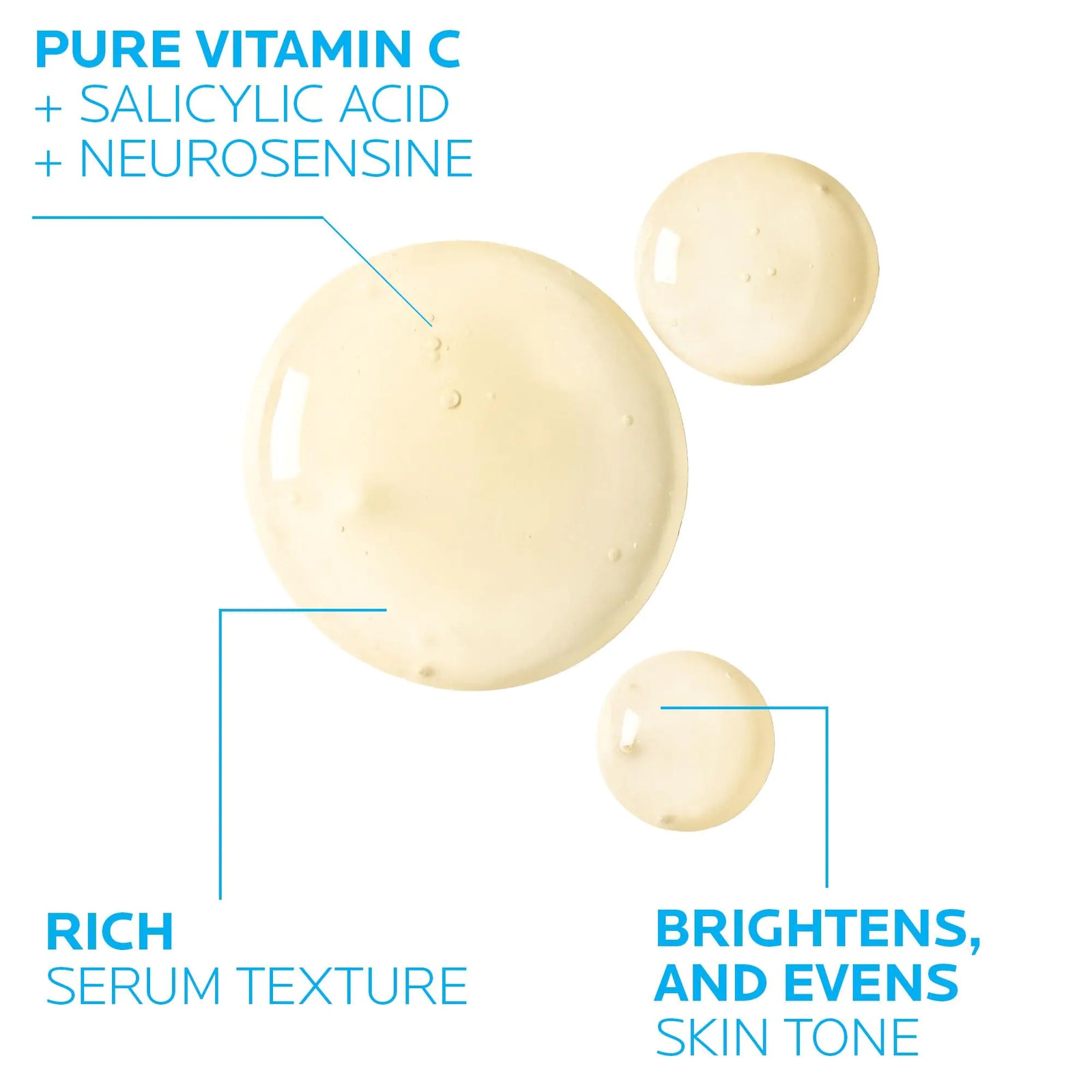 La Roche-Posay Pure Vitamin C Face Serum with Hyaluronic Acid & Salicylic Acid, Anti Aging Face Serum for Wrinkles & Uneven Skin Texture to Visibly Brighten & Smooth. Suitable for Sensitive Skin