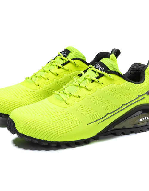 Load image into Gallery viewer, Kricely Men&#39;s Trail Running Shoes Fashion Walking Hiking Sneakers for Men Tennis Cross Training Shoe Outdoor Snearker Mens Casual Workout Footwear 7.5 Fluorescent Green
