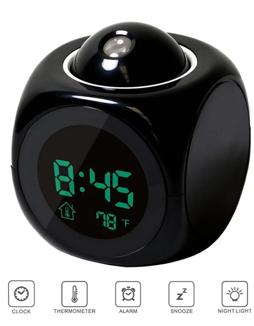 Load image into Gallery viewer, LED Projection Alarm Clock Digital LCD Display Voice Talking Weather Snooze USB
