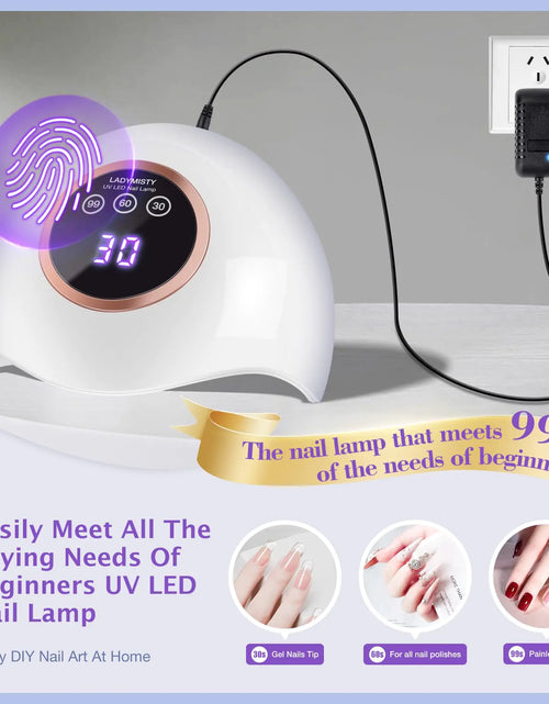 Load image into Gallery viewer, 72W UV LED Nail Lamp Light Dryer for Nails Gel Polish with 18 Beads 3 Timer Setting &amp; LCD Touch Display Screen, Auto Sensor, Professional Nails, White………
