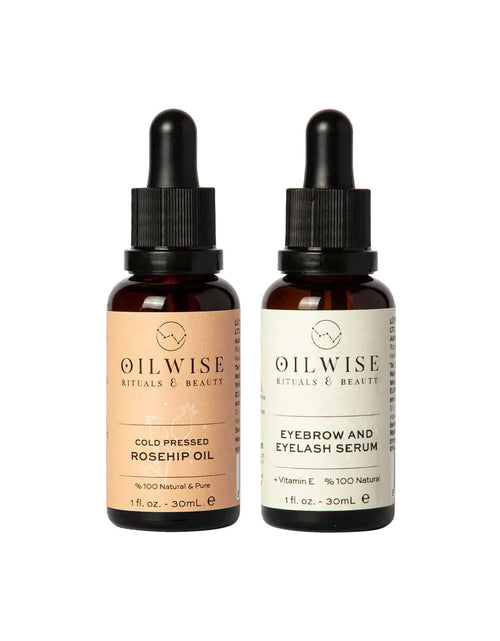 Load image into Gallery viewer, Oilwise Rosehip Seed Oil &amp; Eyebrow and Eyelash Serum Set
