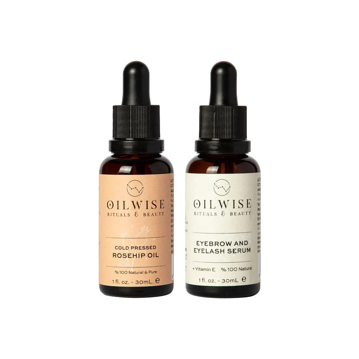 Oilwise Rosehip Seed Oil & Eyebrow and Eyelash Serum Set