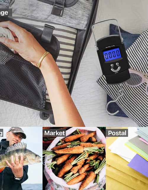 Load image into Gallery viewer, Portable Fish Scale Travel LCD Digital Hanging Luggage Electronic 110lb / 50kg
