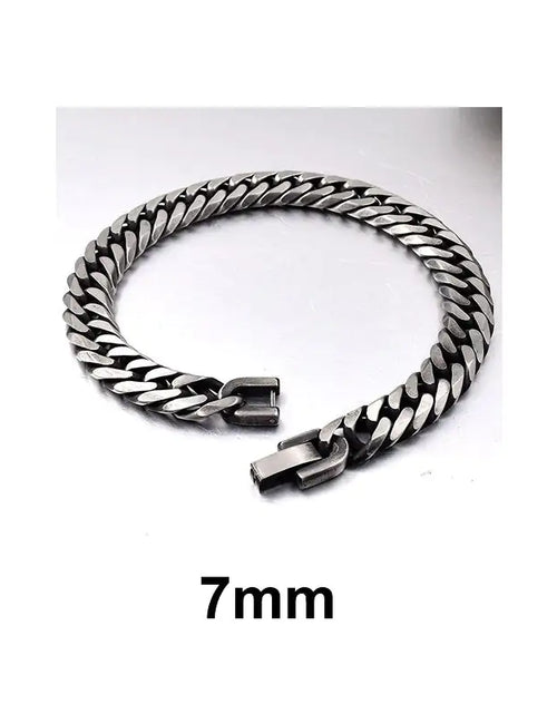 Load image into Gallery viewer, Stainless Steel Curb Dome Link Wristband Jewelry
