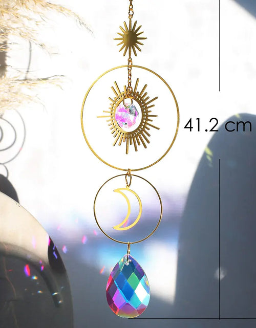 Load image into Gallery viewer, Suncatcher Crystal Sun and Moon Crystals Prism
