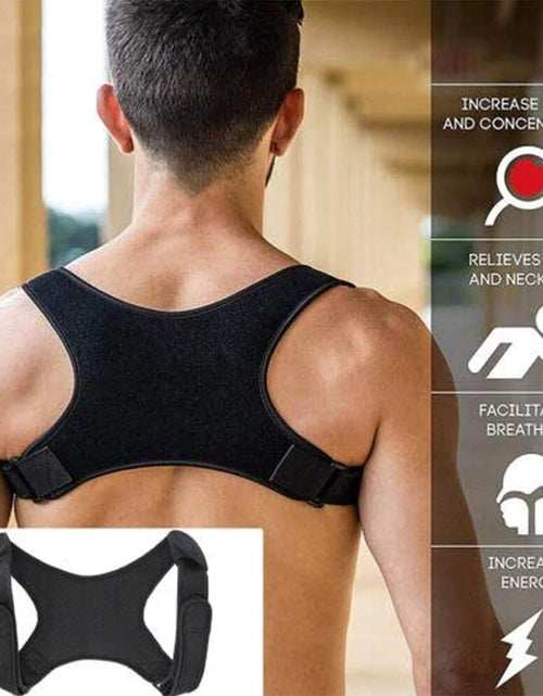 Load image into Gallery viewer, Adjustable Posture Corrector Back Shoulder Support Correct Brace Belt Men Women
