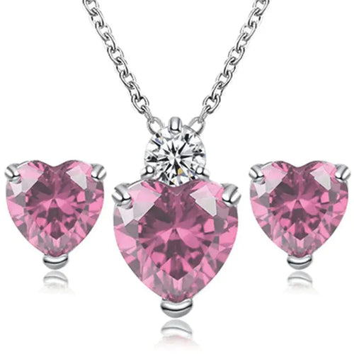 Load image into Gallery viewer, Heart Crystal Jewelry Set
