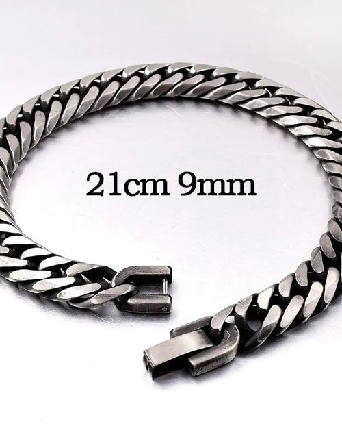 Load image into Gallery viewer, Stainless Steel Curb Dome Link Wristband Jewelry
