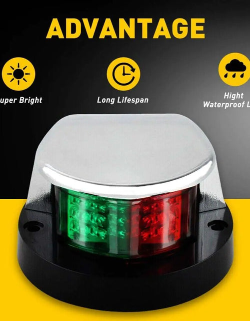 Load image into Gallery viewer, Waterproof Boat Navigation Light LED Bow Marine Front Pontoon Lamp Red Green 12V
