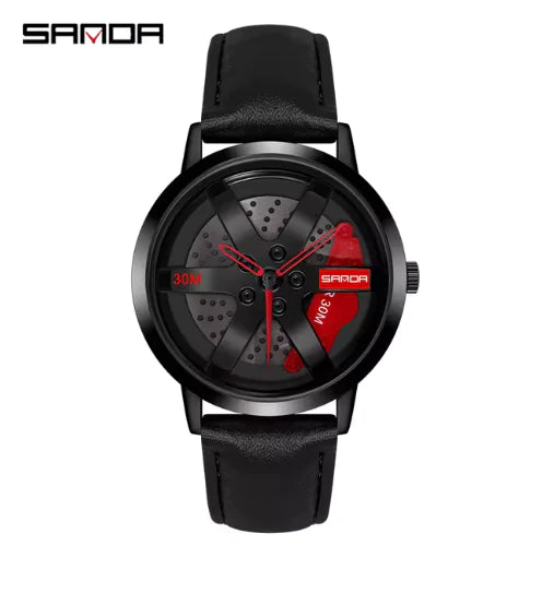 Load image into Gallery viewer, Men&#39;s 3D Car Wheel Sports Watch - Waterproof Quartz
