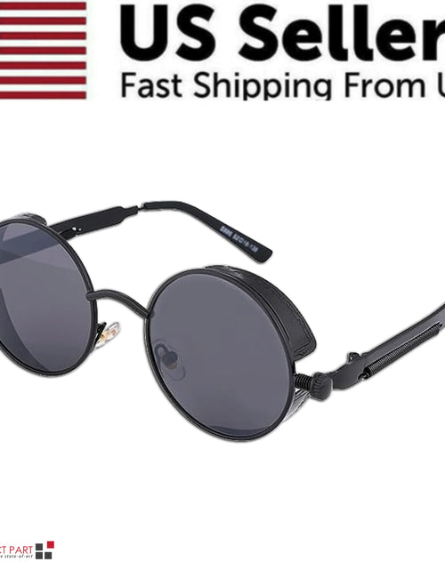 Load image into Gallery viewer, Retro Round Polarized Sunglasses Men Women Vintage Gothic Steampunk Glasses
