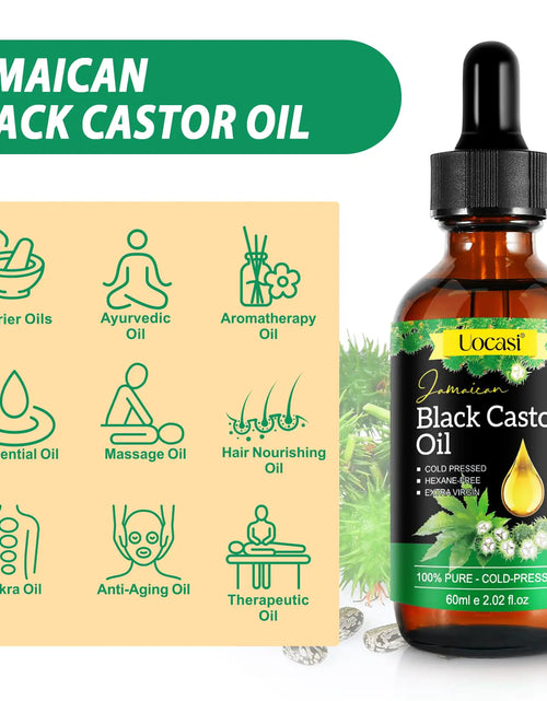 Load image into Gallery viewer, Jamaican Black Castor Oil - 100% Pure and Organic, Cold Pressed in Glass Bottles for Hair Growth, Eyebrow Nourishment, and Skin Hydration
