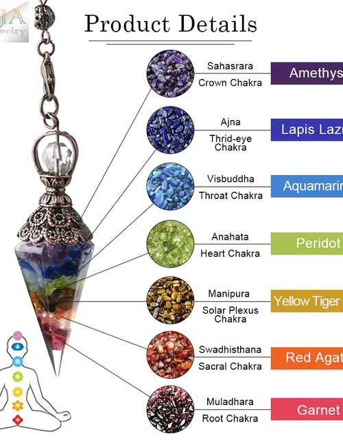 Load image into Gallery viewer, Chakra Healing Pendulum Crystals
