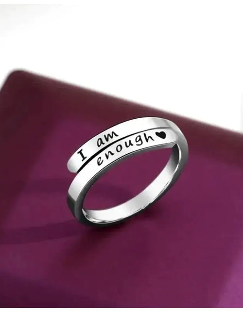 Load image into Gallery viewer, I am enough ring  hotsale Awareness Ring jewelry
