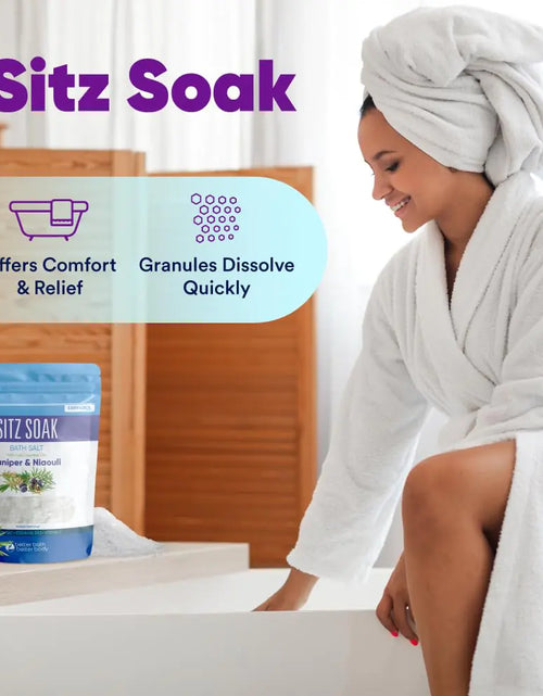 Load image into Gallery viewer, Sitz Bath Soak 2-Lbs Sitz Salt Epsom Salt Hemorrhoid Soothing with Pure Essential Oils in BPA Free Pouch with Press-Lock Seal Made in USA 2 Pound (Pack of 1)
