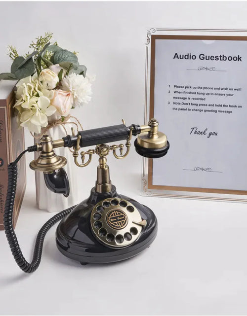 Load image into Gallery viewer, Retro Antique Telephone with Message Recording and Rotating Design
