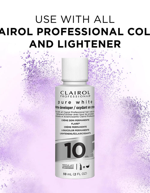 Load image into Gallery viewer, Clairol Professional Pure White Hair Developers for Lightening &amp; Gray Coverage 10 Volume Crème Developer 2 Fl Oz (Pack of 1)
